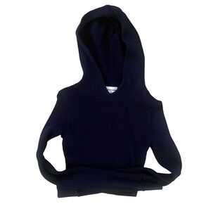 Cotton Citizen Dark Blue Cropped Hoodie